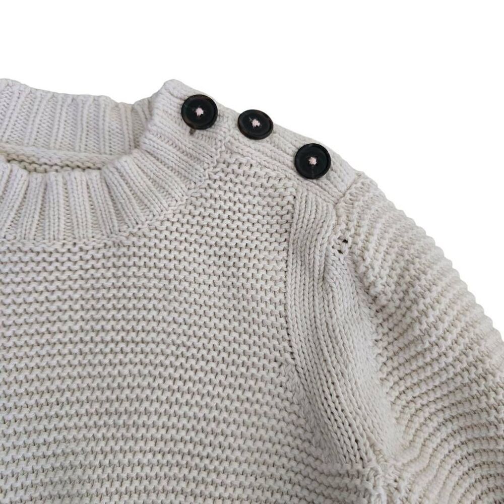 La Vie by Rebecca Taylor Sweater Women's Small Ivory Knit Pelpum Chalk Gorpcore - Picture 4 of 7